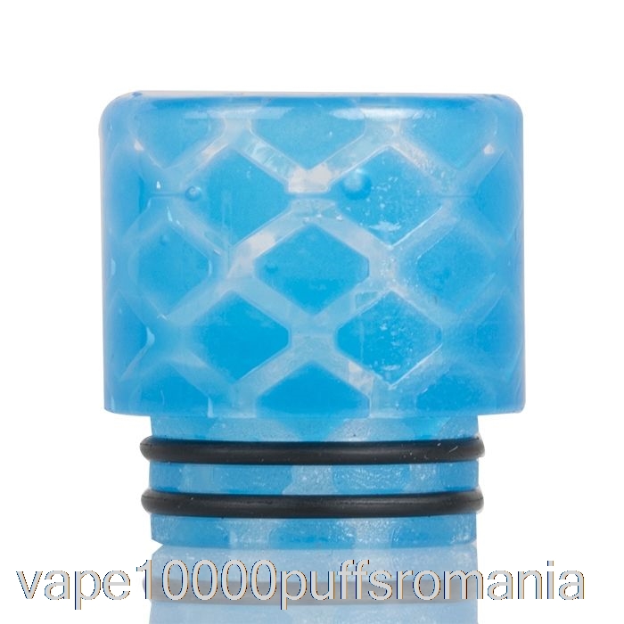Vape Romania 810 Drip Tip Din Rasina Din Piele De Sarpe Albastru Deschis